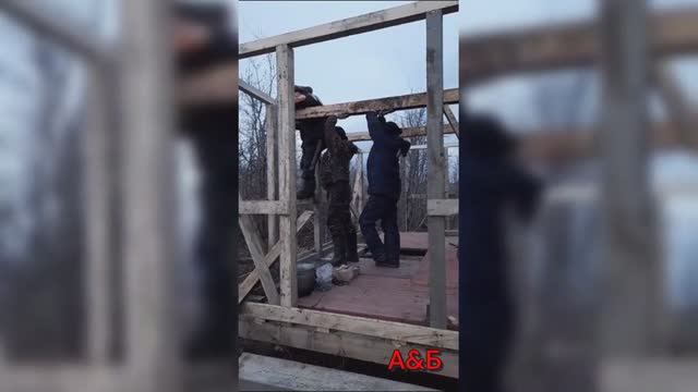 Предбаник строительство, часть 1 (основание, стойки, лаги, каркас) 21.10.2023