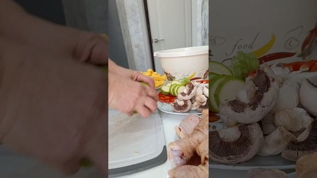 Приготовила овощное рагу с куринным мясом👍🤌🤗