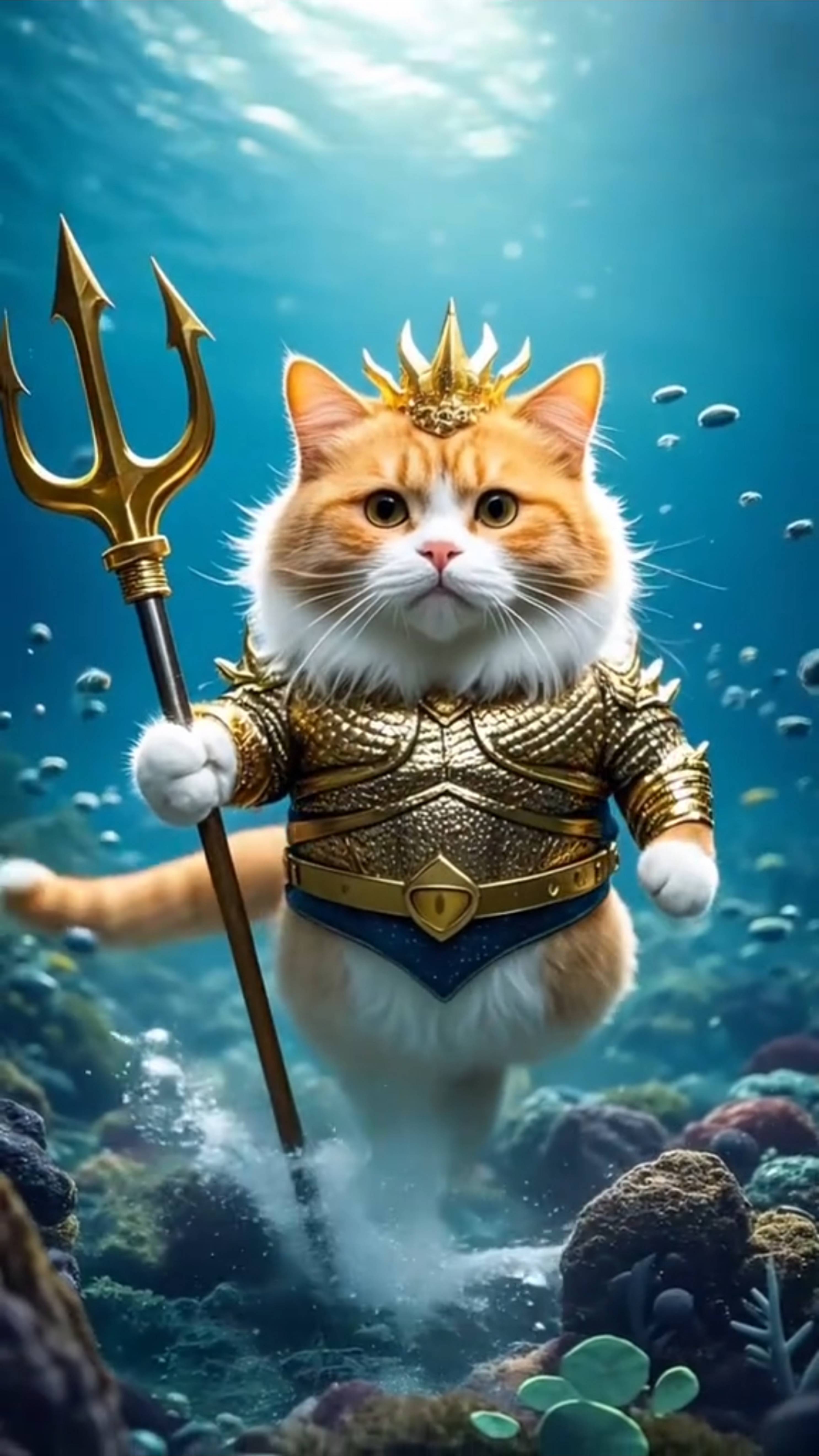 КОТ ПОСЕЙДОН # ИИ НЕЙРОСЕТЬ 👍🔥💯✌️😉🫶🤩👌❤️🔥🙀😻🤣