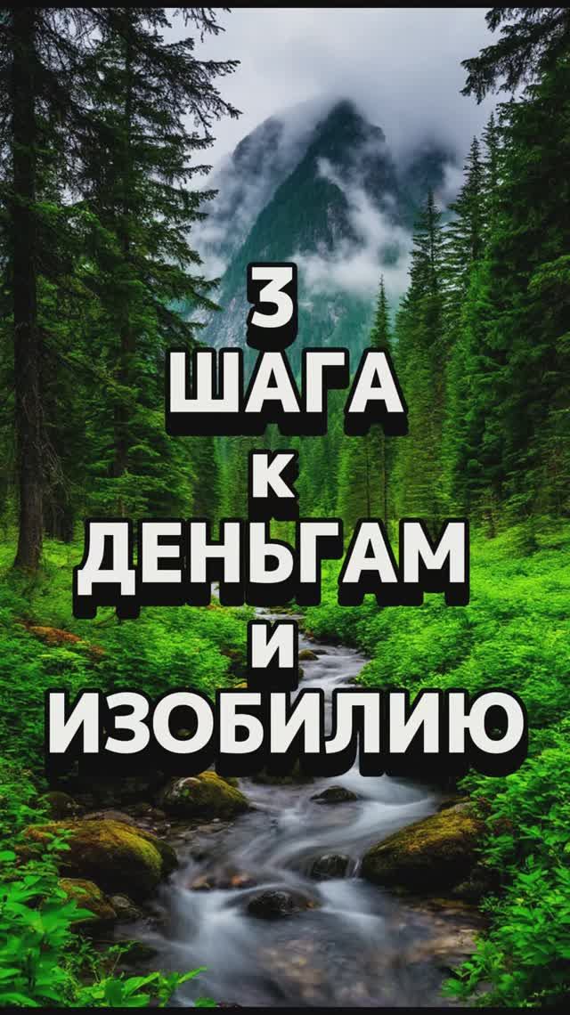 3 ЛЕГКИХ ШАГА к ДЕНЬГАМ и ИЗОБИЛИЮ от Вселенной #богатство #аффирмации #молитва #медитация #изобилие