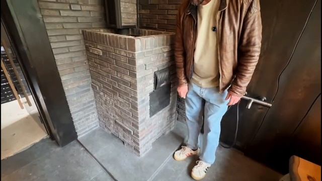 Печь Эстетика в обкладке кирпичом