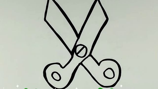 Bolalar uchun qaychi chizish / Drawing scissors for children and kids /Рисование ножн?