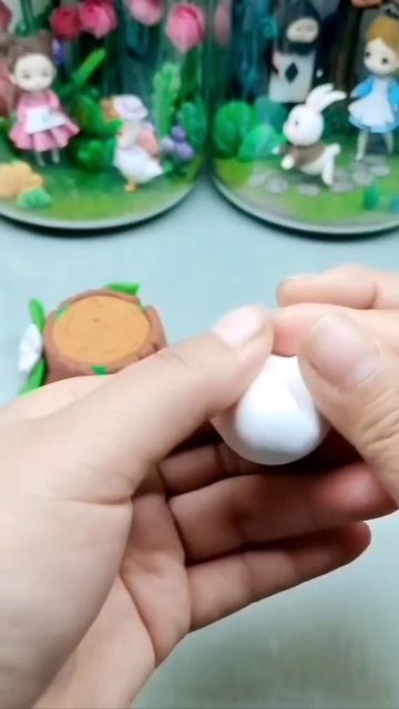 Милая поделка из пластилина  🐰