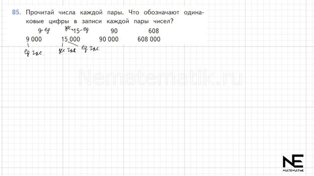 Задание  № 85 страница 23. Математика 4 класс Моро Учебн?