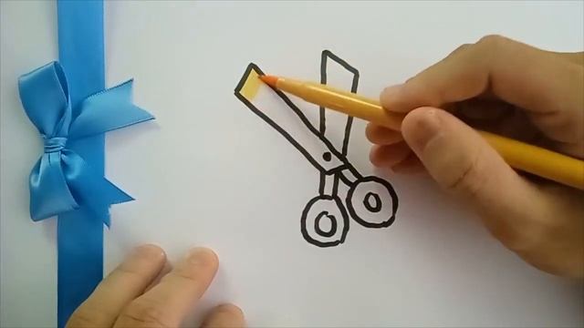 Drawing scissors for children and kids / Рисование ножницы для детей/ Bolal