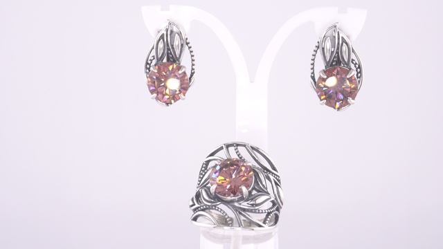 Комплект: Серьги арт.33816264-16 и Кольцо арт.23816264-16