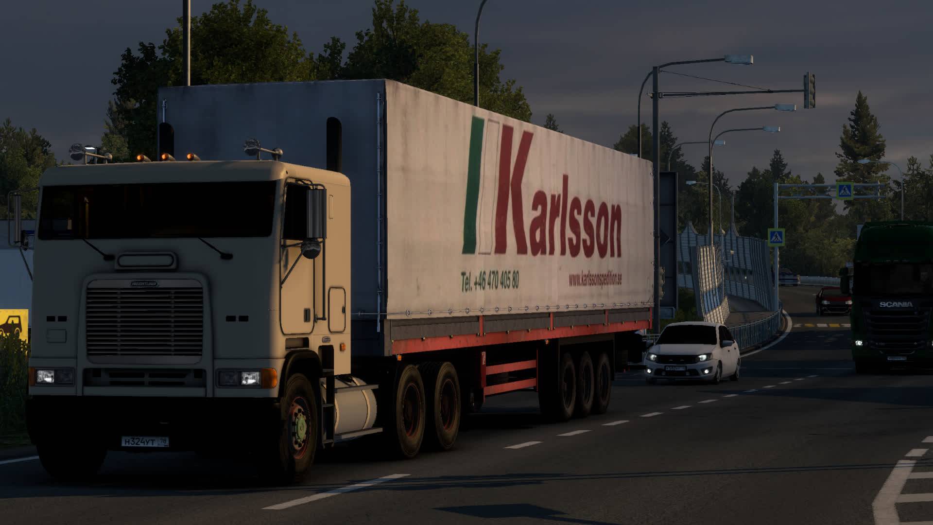 313 / ETS 2 1.53 / Русская сборка / Freightliner FLB / Ночная смена)))