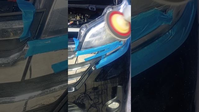 полировка фары после потёртостей