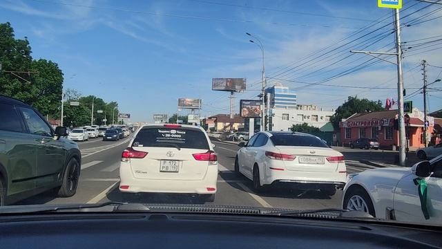 Краснодар из окна машины