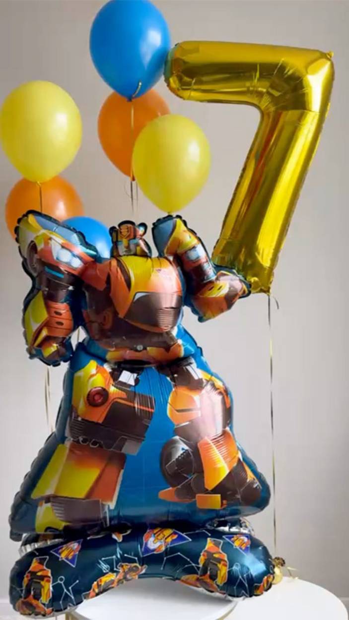 Сет шаров на 7 лет с фигурой Трансформеры