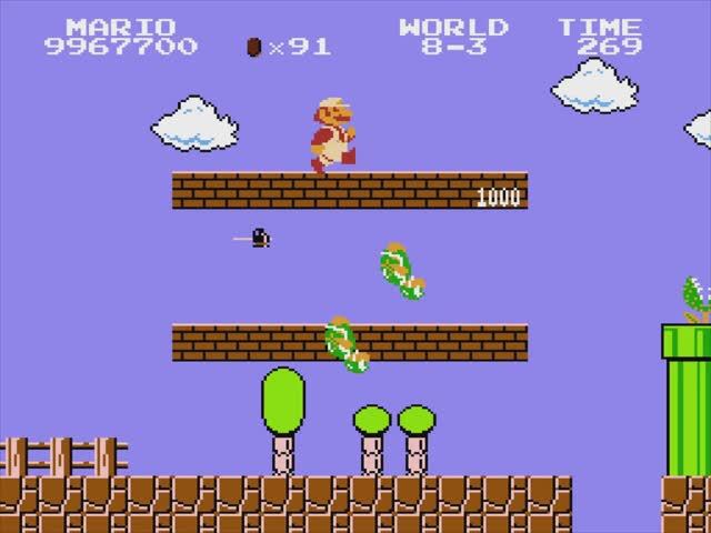 TAS, (NES) Super Mario Bros. - "maximum score" in 18m 03.62s