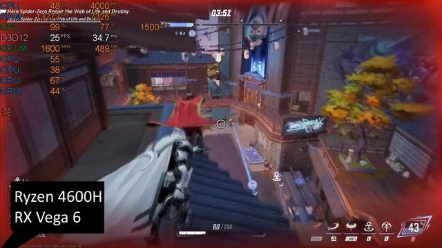 Marvel Rivals на ноутбуке (RX Vega 6)