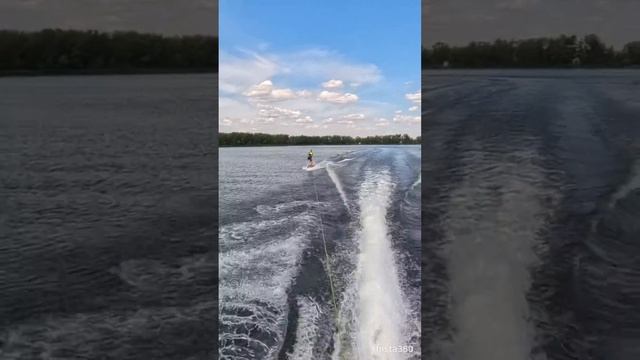 Впервые встал на Вейкборд ! Вот что из этого вышло .