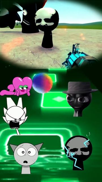 P7XwGfVqSBM - Sprunki Incredibox ep4 Zoonomaly theme song Tiles Hop #tileshopshorts #incrediboxsprun