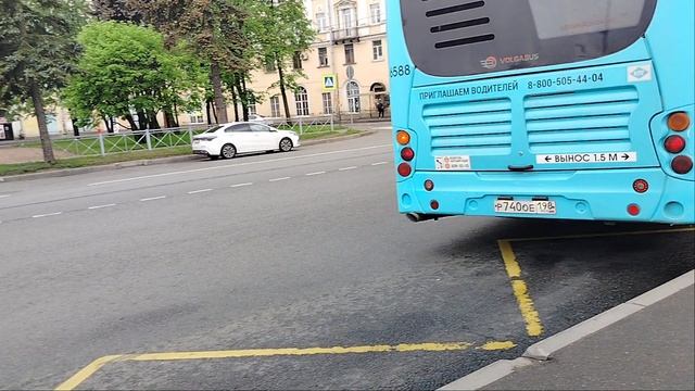 28 мая 2025 г. Автобус 325 маршрут Волгабас 5270.G4 6588 Колпино Привокзальная Площадь
