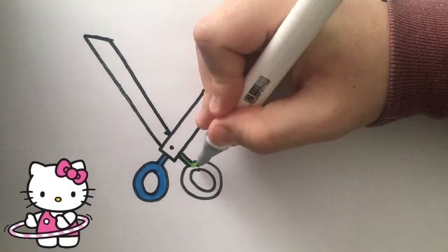 Bolalar uchun qaychi chizish : Drawing scissors for children and kids : Рисование ножн