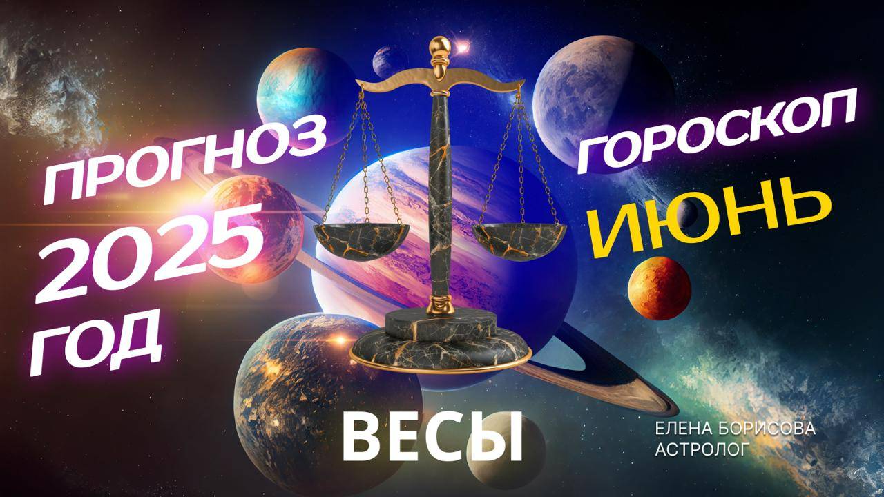 Весы  Прогноз на ИЮНЬ 2025. Гороскоп от Елены Борисовой