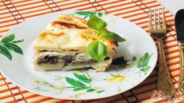 Картофельная запеканка с грибами