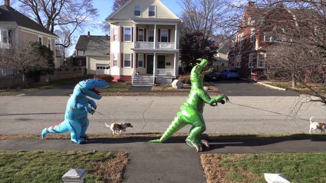 танцевальная битва динозавров и собачек