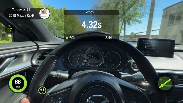 Замер разгона Mazda cx-9 2.5t 0-100