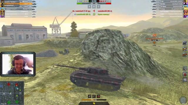 Весёлые врывы и упорки на Е-50М во взводе! (WoT Blitz)