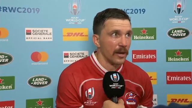 Russia captain Artemyev post match interview - Russia v Samoa