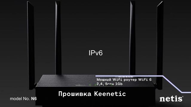 Роутер под Keenetic мощный Netis N6 с поддержкой Wi-Fi 6, Mesh и портом USB 3.0