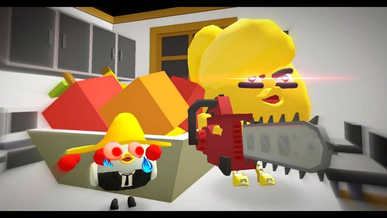 ПРЯТКИ СО ЗЛОЙ СЕСТРОЙ В ЧИКЕН ГАН! ЧАСТЬ 4! Chicken Gun! Hide And Seek!