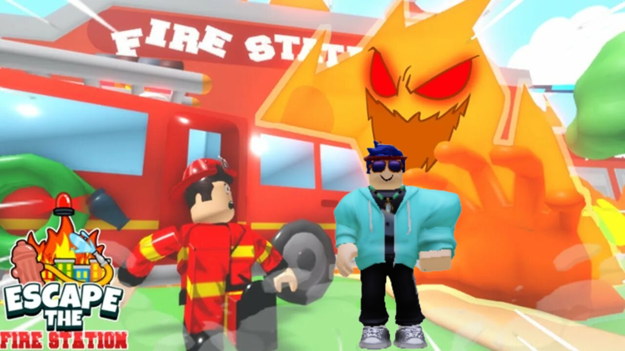 Я сбежал из пожарной станции обби в roblox