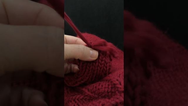 Закрытие иглой резинки 1*1 (окончание процесса, хвостик)