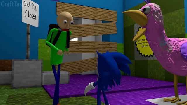 GARTEN OF BANBAN 1 vs SONIC  BALDI Roblox Minecraft Animation CHALLENGE Ft Opila Bird Jum