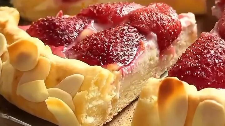 Галета-Чизкейк с клубникой...🥧🍓😋