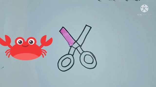 Drawing scissors for children and kids/Рисование ножниц для детей|Bolalar uc