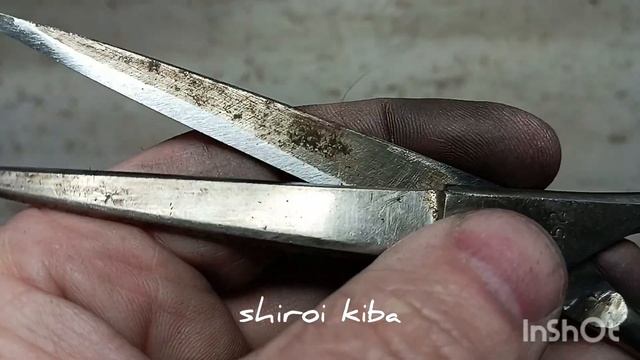 Заточка , восстановление раритетных ножниц.