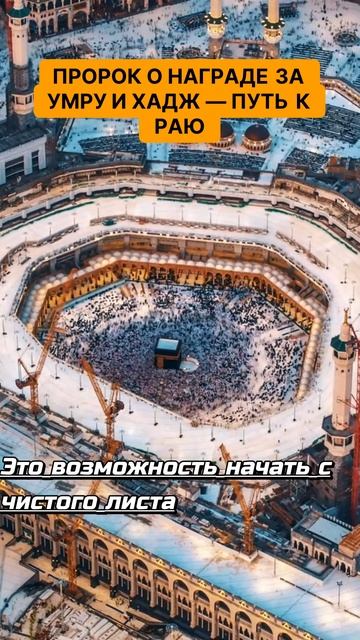 Пророк о награде за умру и хадж — путь к Раю. Откройте двери рая с хаджем! 🌙✨