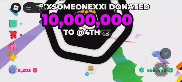 Увидел донат 10000000 робуксов в фейковом плиз донате в Роблоксе!