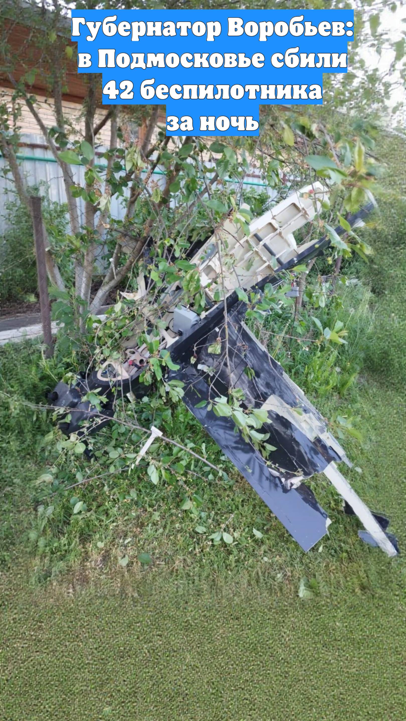 Губернатор Воробьев: в Подмосковье сбили 42 беспилотника за ночь