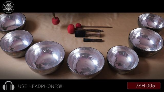 Universal Set of 7 Singing Bowls  Healingbowl® Professional Himalayan Pearl  7SH 005