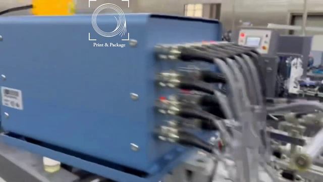 Фальцевально склеивающая линия на 4 точки (производство ланч боксов)