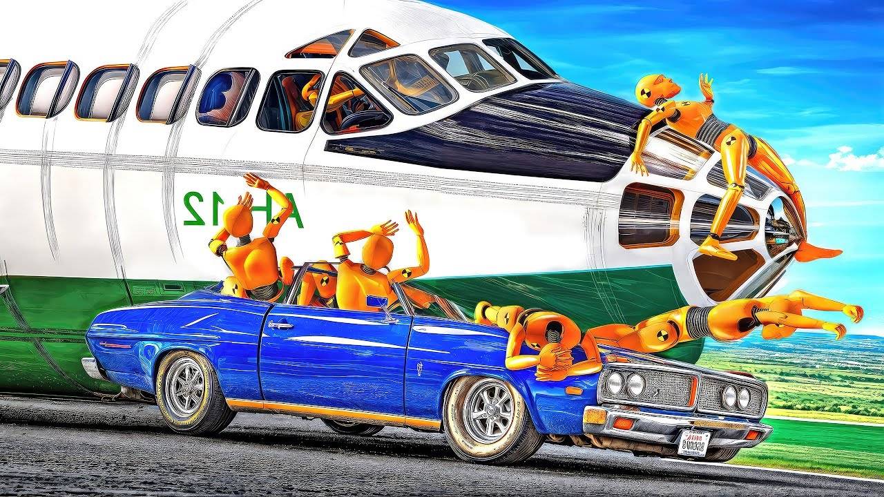 Аварии на мотоциклах и автомобилях [BeamNG.Drive]