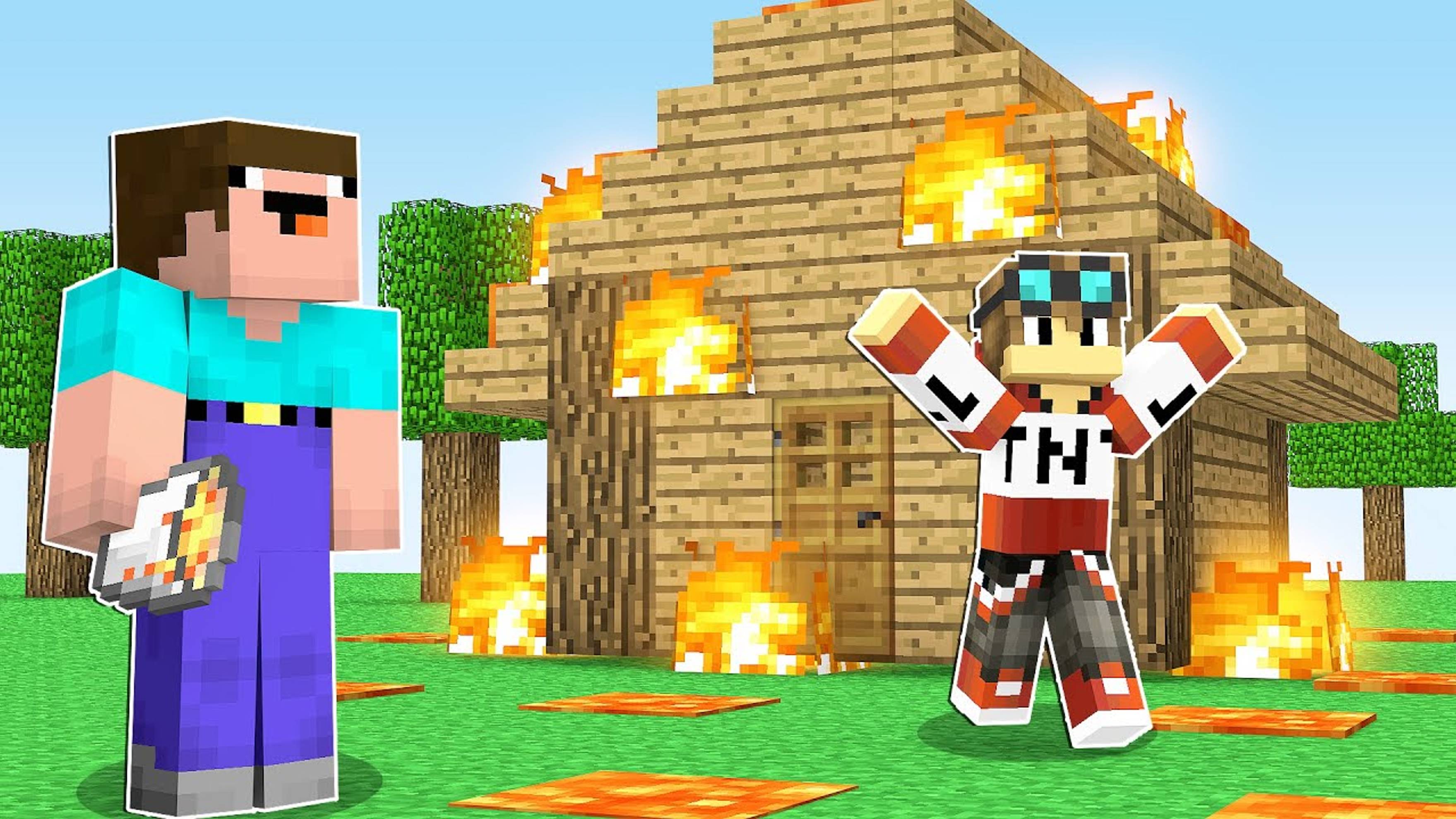 НУБ И 7 ПРАНКОВ НАД ГРИФЕРОМ В МАЙНКРАФТ ! НУБИК В ГОРОДЕ И ТРОЛЛИНГ ЛОВУШКА В MINECRAFT