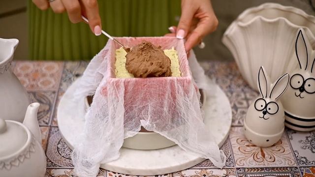 ТВОРОЖНАЯ ШОКОЛАДНО - ФИСТАШКОВАЯ ПАСКА БЕЗ СЫВОРОТКИ