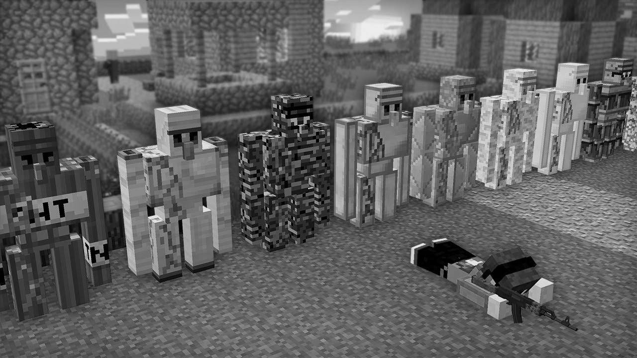 100 НОВЫХ ГОЛЕМОВ ЗАЩИЩАЮТ МОЮ ДЕРЕВНЮ В МАЙНКРАФТ  Компот Minecraft