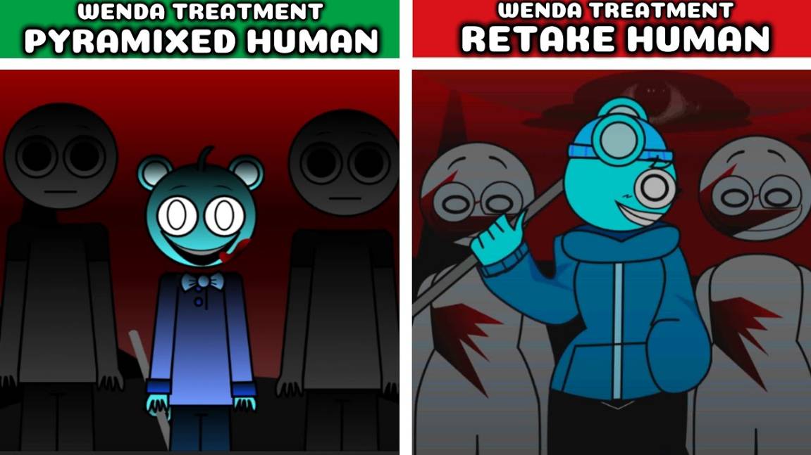 INCREDIBOX SPRUNKI 😱 | WENDA PYRAMIXED VS RETAKE HUMAN 🎮 | КТО ЛУЧШЕ? 🔥🚀