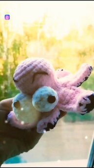 осьминог крючком из плюша