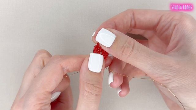 Рождественская звезда цветок Пуансеттия из бисера