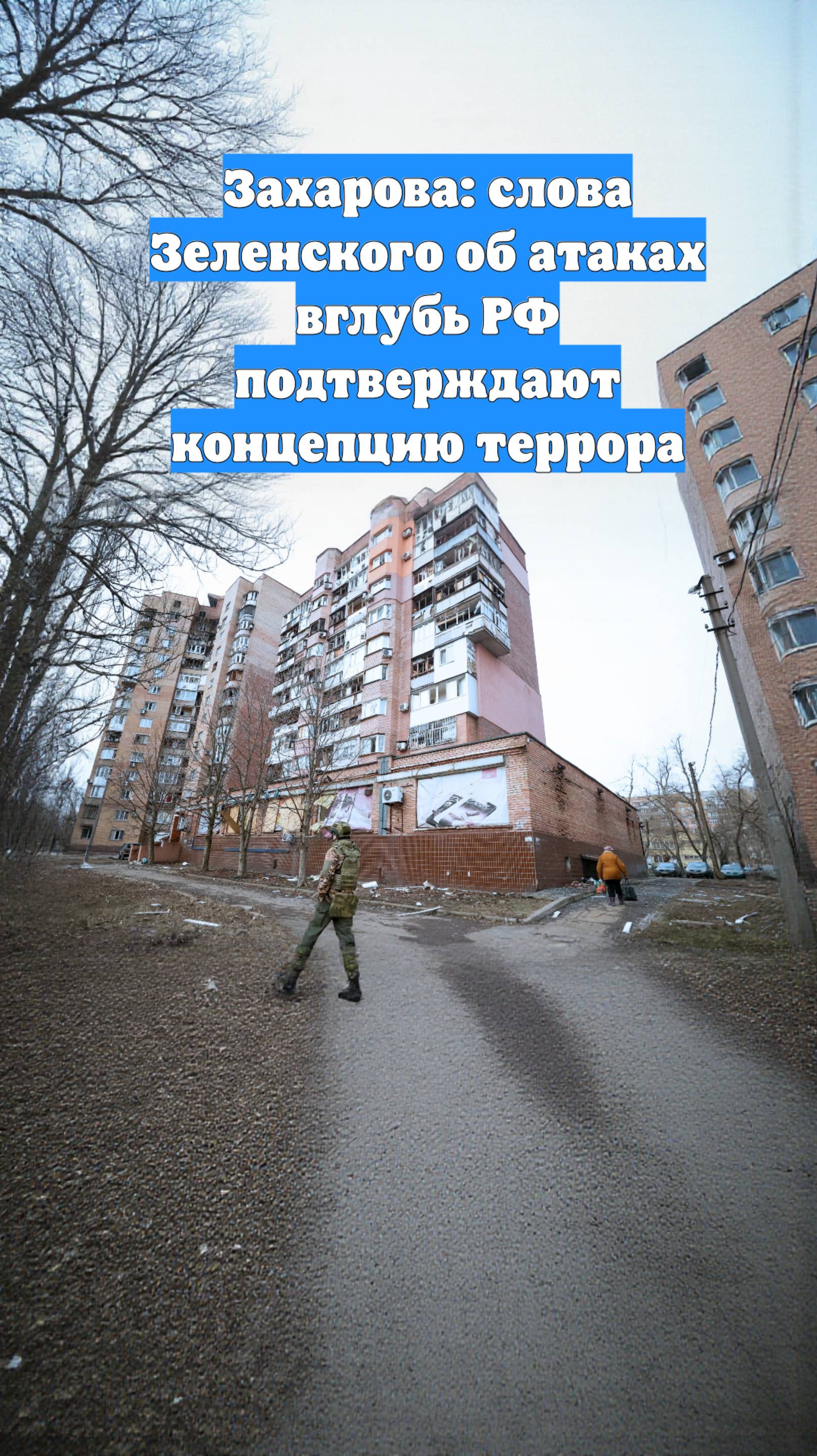 Захарова: слова Зеленского об атаках вглубь РФ подтверждают концепцию террора