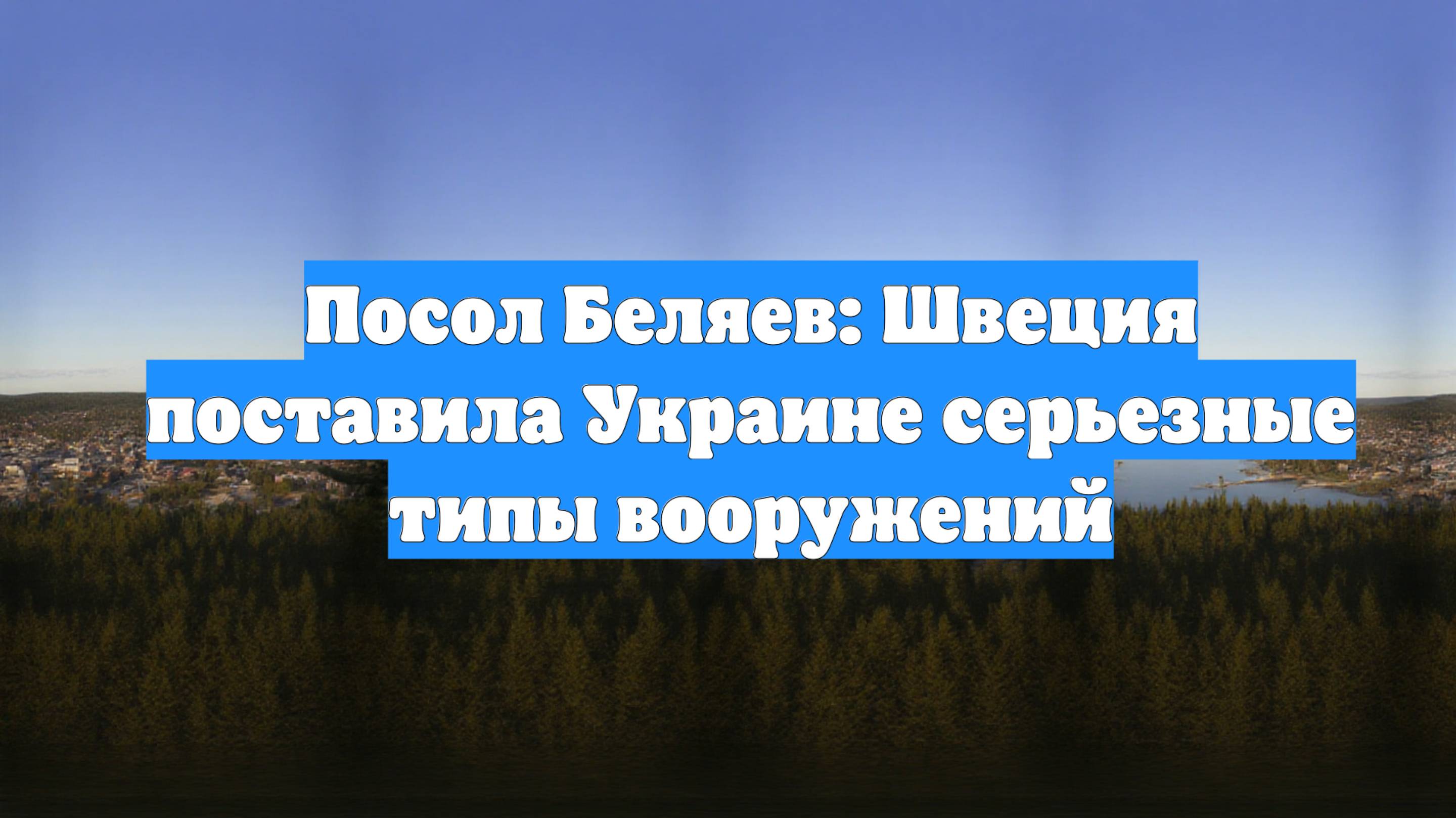 Посол Беляев: Швеция поставила Украине серьезные типы вооружений