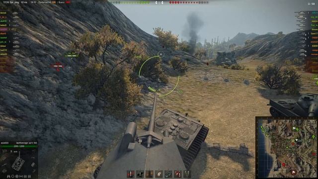 [Fermani wot] * (история 2013) Лучший Бой WoT - Waffenträger auf E 100 Сверх Нагиб 1 vs 6