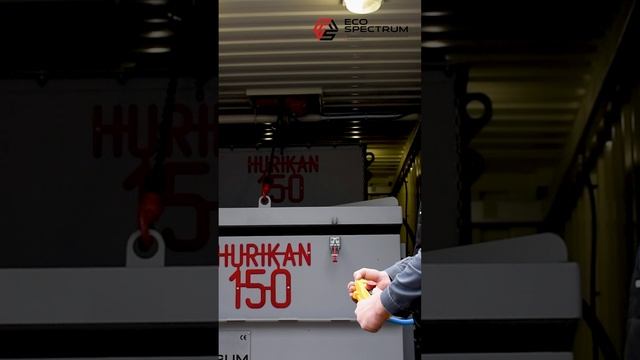 Hurikan 150 в контейнере, для инсинерации отходов. Компактный, мобильный инсинератор